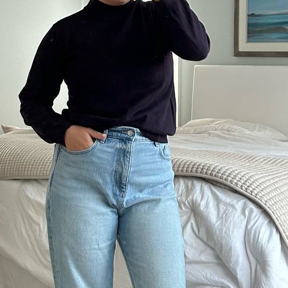 Elegant purple turtleneck sweater - Picture 1 of 3